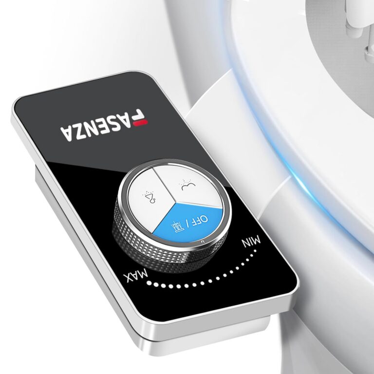 FASENZA Bidet Attachment for Toilet Seat: Adjustable Water Pressure, Ultra-Slim Toilet Water Sprayer with Self-Cleaning Non-Electric Dual Nozzle, Front&Rear Feminine Wash, Cold...