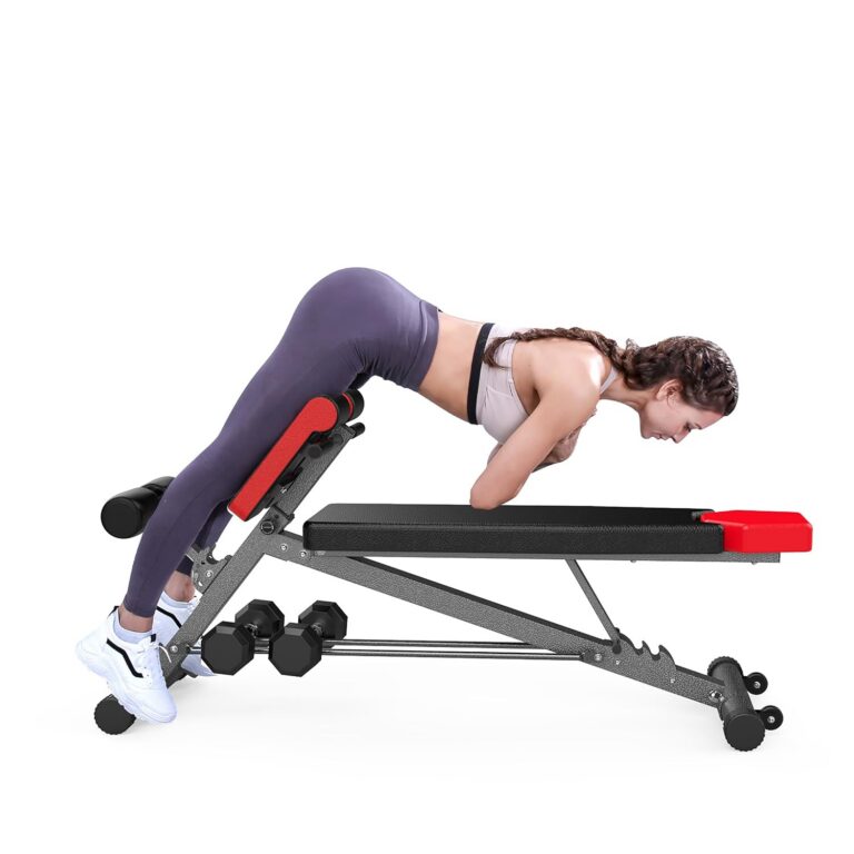 Finer Form Multi-Functional Bench for Full All-in-One Body Workout – Versatile Exercise Equipment for Hyper Back Extension, Abdominal Routines, Decline Bench, Flat Bench or...
