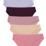 FINETOO 6 Pack Women’s Seamless Hipster Underwear No Show Panties Invisibles Briefs Soft Stretch Bikini Underwears XS-XL