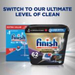 Finish Power Ball All In 1 Max Dishwasher Detergent Pods, For Everyday Clean and Shine, 105 Tabs