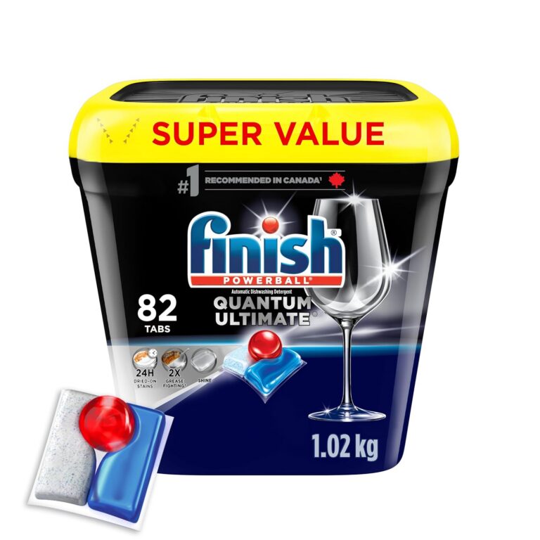 Finish® Quantum Ultimate® Dishwasher Detergent Pods, No pre sinse needed, For Deep clean & sparkling shine, 82 Tabs
