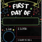 First Day Last Day of School Double Sided Sign (Dry Erase Board for Liquid Chalk Markers - 12" x 7.9")