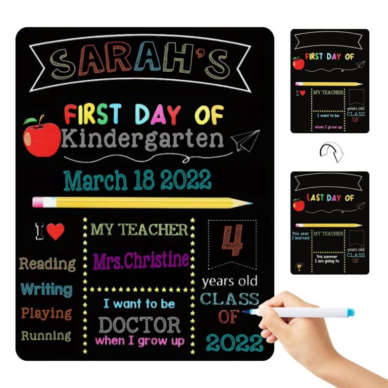First Day of School Board, Kaluofan Double Sided First and Last Day of School Board, First Day of School Sign
