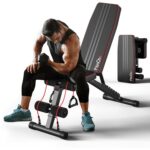 FitinOne Adjustable Weight Bench Workout Bench for Home Gym, 660 lbs Capacity Multi-Functional Folding Exercise Bench for Full Body Incline Decline
