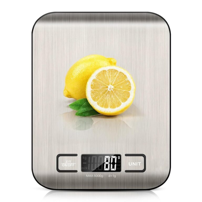 Food Scale Digital Kitchen Scale Food Weight Scales for Cooking Baking with 6 Units Tare Function (Battery Included)