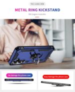 for Samsung Galaxy A35 5G Case with Screen Protector,Ring Kickstand Military Protective Shockproof Armor Dual Layer Protection Defender Back Cover Phone Case for Samsung A35 5G...