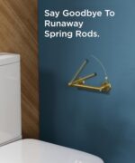 FORIOUS Toilet Paper Holder Wall Mount, Double Post Pivoting SUS 304 Stainless Steel Toilet Tissue Roll Holders Dispenser for Bathroom, Washroom, Brushed Gold