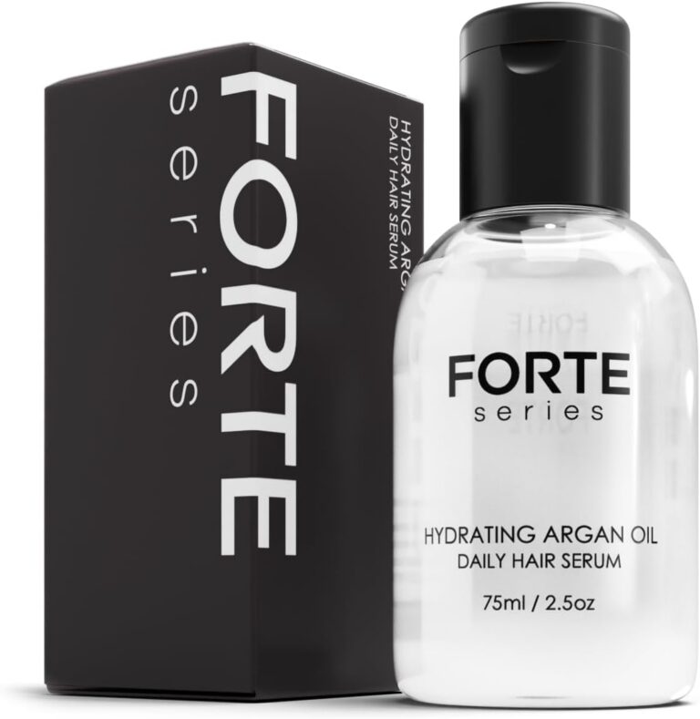 Forte Series Hydrating Argan Oil - Daily Hair Oil For Men - For Softer, Smoother Hair - Controls Frizz & Repairs Damaged Hair - Heat Protection (75 ml / 2.5 oz)