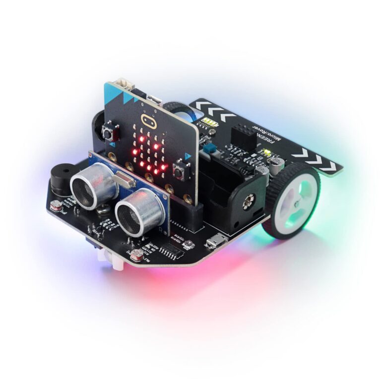 Freenove Micro:Rover Kit for BBC Micro:bit (V2 Included), Obstacle Avoidance, Light-tracing, Line-Tracking, Remote Control, Playing Melody, Colorful Lights, Example Projects,...
