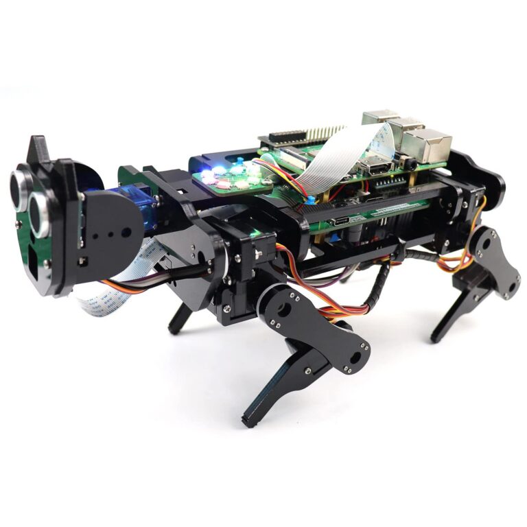 Freenove Robot Dog Kit for Raspberry Pi 5 4 B 3 B+ Zero 2 W, Walking, Self Balancing, Face Recognition, Ball Tracing, Ultrasonic Ranging, App Control, Camera, Servo (Raspberry...