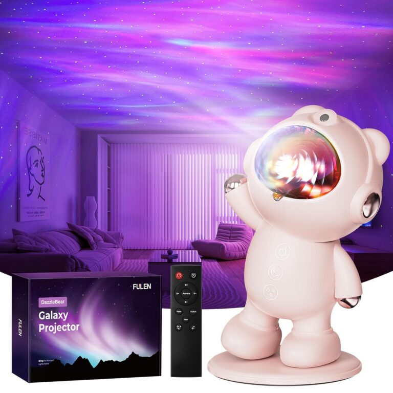 FULEN Galaxy Projector for Bedroom, Star Projector Cute Night Light, Aurora Ceiling Light, Led Night Light for Bedroom Decor Aesthetic, Star Light for Living/Gaming Room,Pink