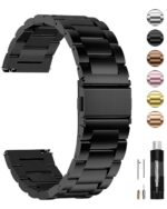 Fullmosa Quick Release Watch Strap, Stainless Steel Replacement Watch Bands 16mm, 18mm, 20mm, 22mm and 24mm Compatible with Samsung Huawei Garmin Watch Band for Men and Women