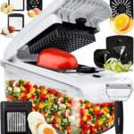 Fullstar Vegetable Chopper & Cutter - Slicer Dicer Spiralizer with Container for Food Veggie Onion Cucumber Tomato Salad Potato French Fry - Kitchen Essentials & Gadgets (PRO...