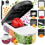 Fullstar Vegetable Chopper & Mandoline Slicer - Julienne Cutter Dicer Grater for Food Veggie Onion Cucumber Tomato Salad Potato Cheese - Kitchen Essentials & Gadgets (Compact...