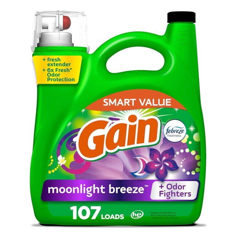 Gain Liquid Laundry Detergent, Moonlight Breeze Scent, Freshness + Odour Fighting, Laundry Detergent Liquid Soap, 107 loads, 4.5L