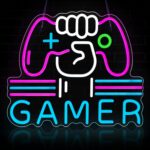 Gamer Neon Sign, Bright and Dimmable Large Colorful Neon Light for Gaming Video Room Bedroom Wall Decor, USB Powered LED Game Room Night Lights Gift for Boys Teen Kids...