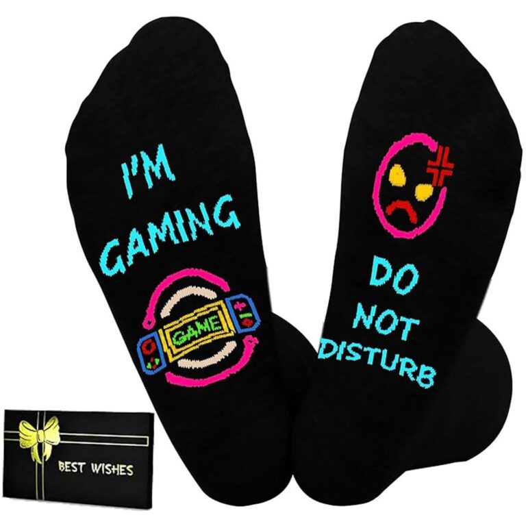 Gaming Socks Funny Gifts for Men Novelty Socks for Christmas Family Gifts Ideas for Birthday Fun Funky Presents for Dad