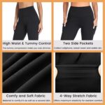 Gayhay Leggings with Pockets for Women - High Waisted Tummy Control Soft Compression Yoga Pants for Workout Running Gym