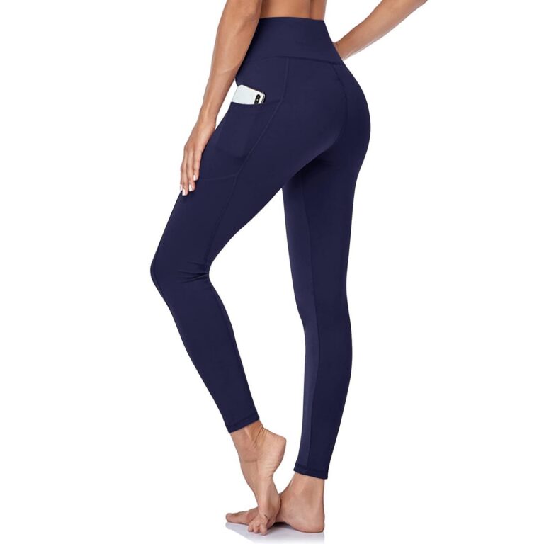 Gayhay Leggings with Pockets for Women - High Waisted Tummy Control Soft Compression Yoga Pants for Workout Running Gym