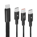 GELRHONR USB C Splitter Cable,USB C Male to 3 Type-C Male Charge Cable,3 in 1 Nylon Braided Charging Cord with 3x0.2m Cable, 5A Fast Charge,Compatible with Mobile/Android and...