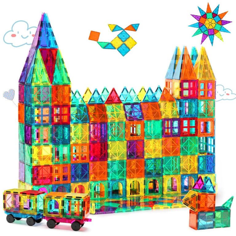 Gemmicc Magnetic Tiles Building Blocks for Kids, STEM Approved Educational Toys,3D Magnet Puzzles Stacking Blocks for Boys Girls,100 PCS Advanced Set with 2 Cars