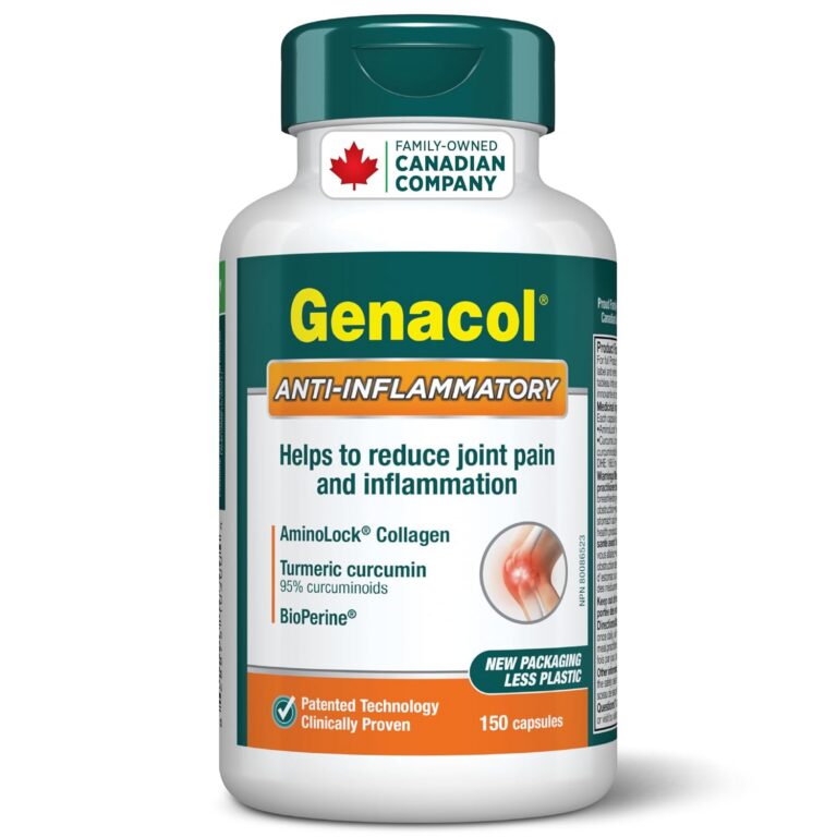 Genacol Anti-Inflammatory – Turmeric Curcumin Supplement with Black Pepper (BioPerine) and Collagen Peptides, Relieves Inflammation and Joint Pain, Value Pack, 150 Capsules...