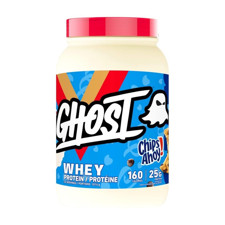 GHOST WHEY Protein Powder - 2lb, 25g of Protein - Whey Protein Blend - ­Post Workout Fitness & Nutrition Shakes, Smoothies, Baking & Cooking (Chips Ahoy!)