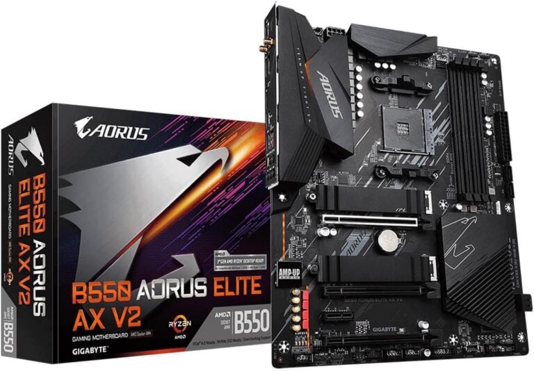 Gigabyte B550 AORUS ELITE AX V2 (AMD Ryzen 5000/B550/ATX/True 12+2 Phases Digital VRM/PCIe4.0/DDR4/USB3.2 Gen 1/Realtek ALC1200/Intel WiFi 6/2xM.2 Thermal Guard/2.5 GbE...