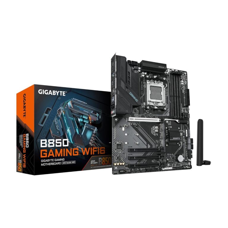 GIGABYTE B850 Gaming WIFI6 AMD AM5 LGA 1718 Motherboard, ATX, DDR5, 3X M.2, PCIe 5.0, USB-C, WIFI6E, 1GbE LAN, EZ-Latch, 5-Year Warranty