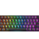 GK61 Mechanical Gaming Keyboard - 61 Keys Multi Color RGB Illuminated LED Backlit Wired Programmable for PC/Mac Gamer Tactile (Gateron Optical Brown)