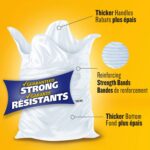 Glad White Garbage Bags - X-Small 15 Litres - Febreze Fresh Clean Scent, 52 Trash Bags, Made in Canada of Global Components