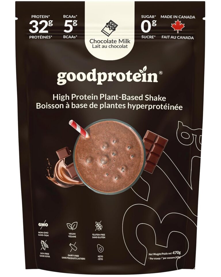Good Protein Vegan Plant-Based High Protein Powder 100% Natural, Non-GMO, Dairy-free, Gluten-free, Soy-free, No Added Sugar and Nothing Artificial. Chocolate Milk 32g Very High...