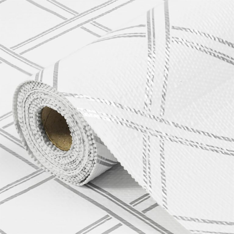 Gopas Drawer and Shelf Liner for Kitchen Cabinets Non-Adhesive, Non-Slip Cabinet Liner Shelf Paper Strong Grip Waterproof Easy to Clean for Kitchen Shelves Cupboard,Silver...