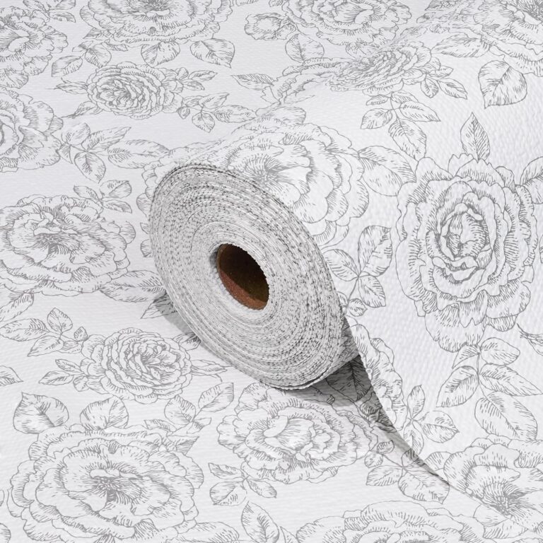 Gopas Drawer and Shelf Liner for Kitchen Cabinets Non-Adhesive, Non-Slip Cabinet Liner Shelf Paper Strong Grip Waterproof Easy to Clean for Kitchen Shelves Cupboard, Flower,12IN...