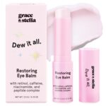 grace & stella Retinol & Caffeine Eye Cream Stick - Under Eye Cream for Dark Circles, Anti-Aging, Puffiness, Wrinkles, Undereye Bags - Brightener with Niacinamide - Vegan...