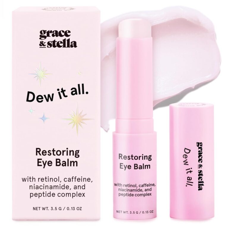grace & stella Retinol & Caffeine Eye Cream Stick - Under Eye Cream for Dark Circles, Anti-Aging, Puffiness, Wrinkles, Undereye Bags - Brightener with Niacinamide - Vegan...