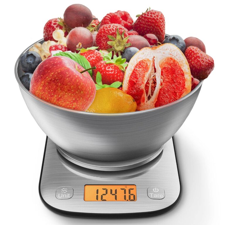 GRAM PRES Food Kitchen Scale Digital Weight Grams And Oz With IPX6 Waterproof，Professional Stainless Steel Digital Kitchen Food Scale 11lb/0.01oz With Bowl For Weight Loss...