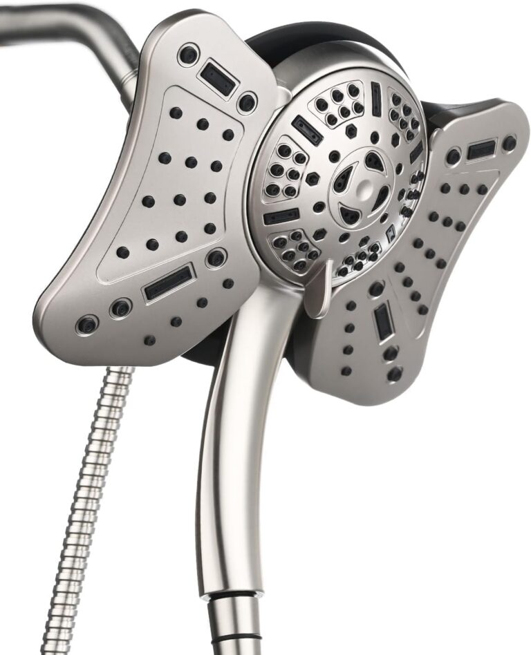 GRICH 2.5 GPM Shower Head with Handheld Spray Combo: Rainfall Shower Heads & Handheld Shower Head, 9 Spray Modes/Settings Detachable Shower Head with Hose, Nickel