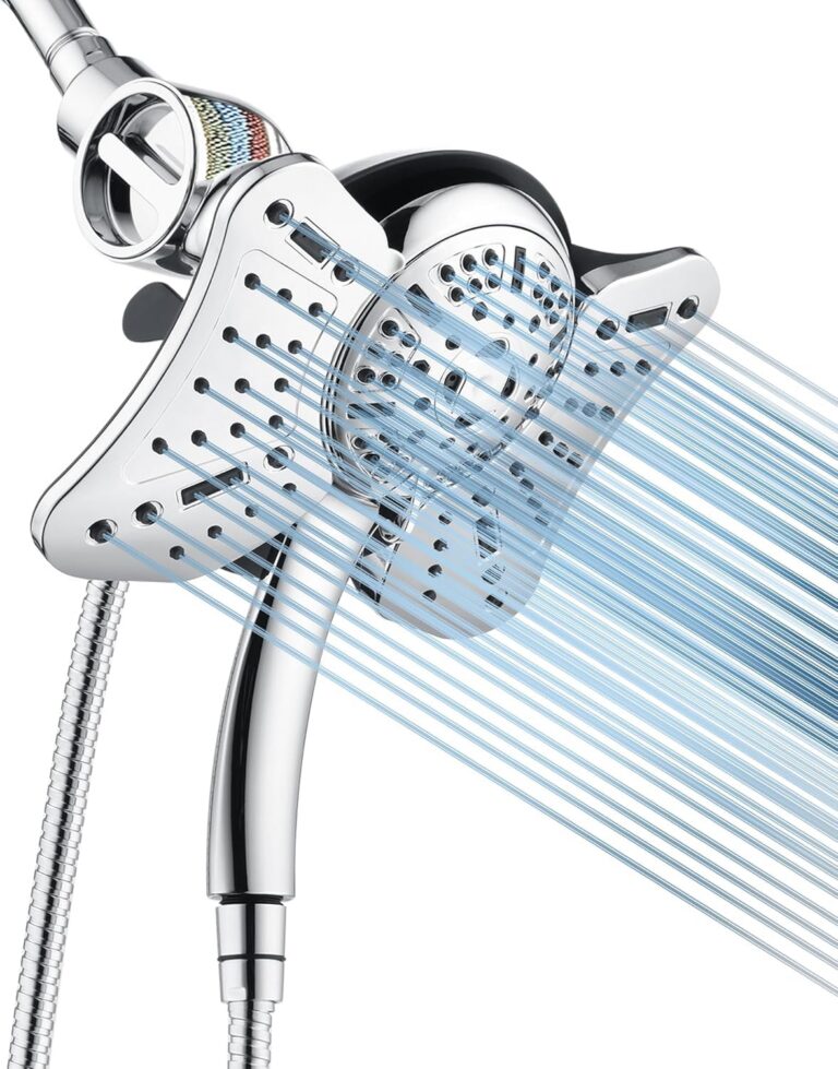 GRICH Filtered Shower Head with Handheld: High Pressure Shower Heads with Filter Replaceable & 9-Modes Hand Held Spray, Water Softener Showerhead for Hard Water Remove Chlorine,...