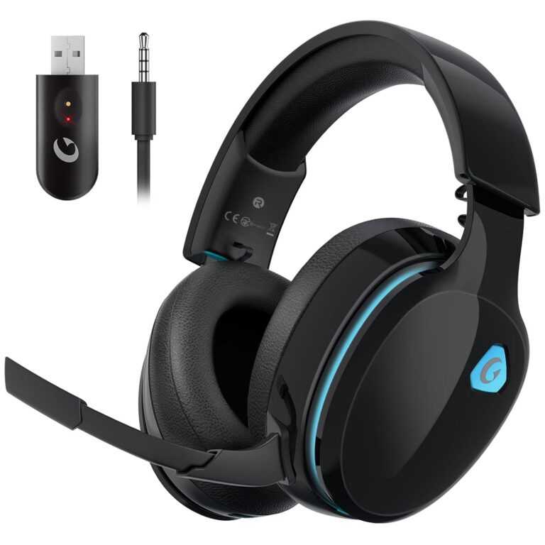 Gtheos 2.4GHz Wireless Gaming Headset for PS5, PS4 Fortnite & Call of Duty/FPS Gamers, PC, Nintendo Switch, Bluetooth 5.3 Gaming Headphones with Noise Canceling Mic, Stereo...