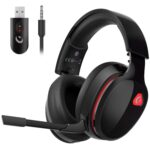 Gtheos 2.4GHz Wireless Gaming Headset for PS5, PS4 Fortnite & Call of Duty/FPS Gamers, PC, Nintendo Switch, Gaming Headphones with Mic, Bluetooth 5.3 Gaming Headset, Stereo...