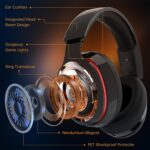 Gtheos 2.4GHz Wireless Gaming Headset for PS5, PS4 Fortnite & Call of Duty/FPS Gamers, PC, Nintendo Switch, Gaming Headphones with Mic, Bluetooth 5.3 Gaming Headset, Stereo...