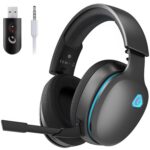 Gtheos 2.4GHz Wireless Gaming Headset for PS5, PS4 Fortnite & Call of Duty/FPS Gamers, PC, Nintendo Switch, 7.1 Surround Sound, Bluetooth 5.3 Gaming Headphones with ENC Mic,...