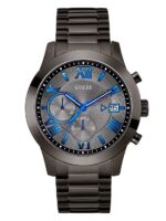 Guess Stainless Steel Gunmetal Chronograph Bracelet Watch