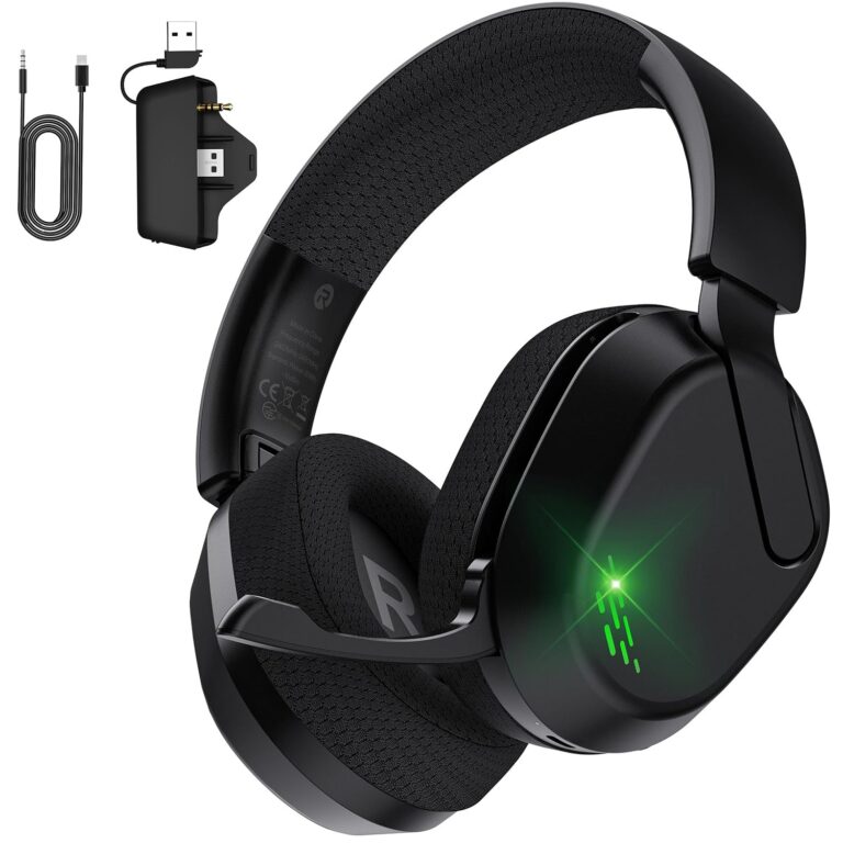 Gvyugke Wireless Gaming Headset for Xbox Series X|S, Xbox One, PS5, PS4, Mac,Switch, PC Host,Xbox Wireless Headset with Mic,50mm Driver，20ms Low-Latency, Bluetooth 5.3 with...