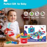 hahaland Montessori Toys for 1 Year Old - Toddler Toys for 1 2 Year Old Boys Girls Toy, Montessori Educational Baby Toy 6-12-18 Months, 10 in 1 Fishing Game with Baby Stacking Cups