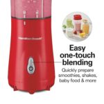 Hamilton Beach Shakes and Smoothies with BPA-Free Personal Blender, 14 oz, Red