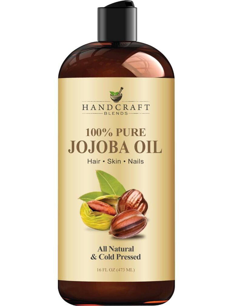 Handcraft Blends Jojoba Oil - Cold-Pressed 473 ml - 100% Pure and Natural Premium Grade Carrier Oil for Skin and Hair - Body Massage - Hexane-Free