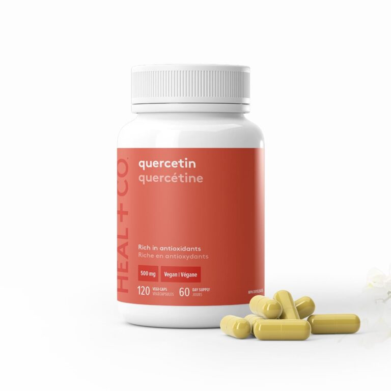 HEAL + CO. Quercetin – High Potency Antioxidant with 1,000 mg per Serving – Supports Immune Health & Healthy Inflammation Response – 120 Vegan Capsules