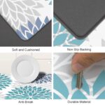 HEBE Anti Fatigue Kitchen Floor Mats Set of 2 Thick Cushioned Kitchen Rugs Mats Set Waterproof Non Slip Comfort Floor Rug Carpet for Kitchen Sink,Laundry 17"x48"+17"x28"